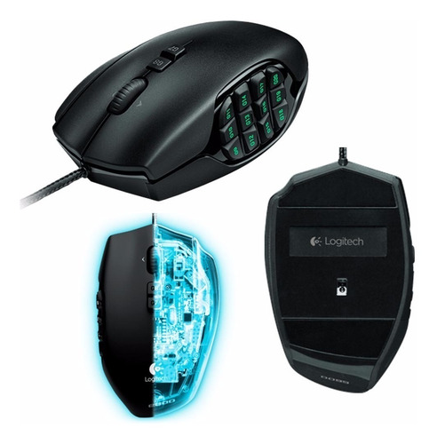 Imagen 5 de 9 de Mouse Logitech G600 Gamer/retroilumin/8200dpi