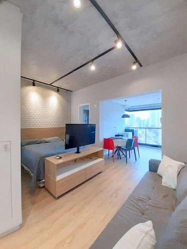Imagem 24 de 30 de Mobiliado, Semi Novo, 01 Suite, 33 Metros De Aréa Util, 01 Vaga De Garagem, Amplo Lazer. - Ap3439