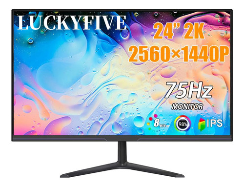 Luckyfive Monitor De Computadora Qhd De 24 Pulgadas, Monitor
