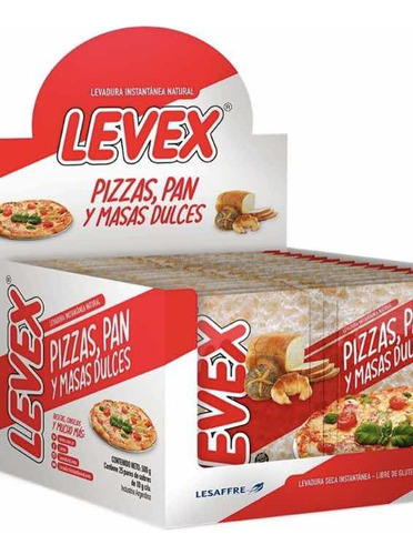 Levadura Levex Seca 25u -panes, Pizzas, Repostería