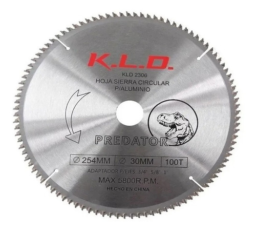 Hoja Sierra Circular P/ Aluminio Kld2306- 254 Mm 10 100 D-