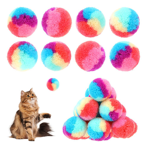 Kalione 30 Bolas De Peluche Suaves Para Gatos De 1,2 Pulgada