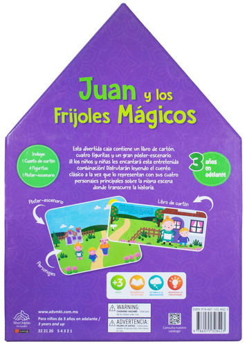 Libros con Figuras: Juan y los Frijoles Mágicos.: Libro Interactivo con figuras: Juan y los frijoles mágicos, de Varios. Editorial Silver Dolphin (en español), tapa dura en español, 2022