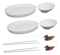 Comprar Set X8pz Plato Salsero Ceramica Palitos Chinos Bazar Sushi