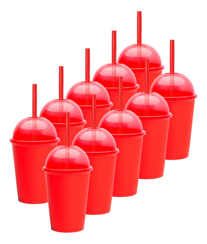 20 Vasos Fiesta Para Bolo- Candy Bar Mini Saturn 12 Oz Rojo