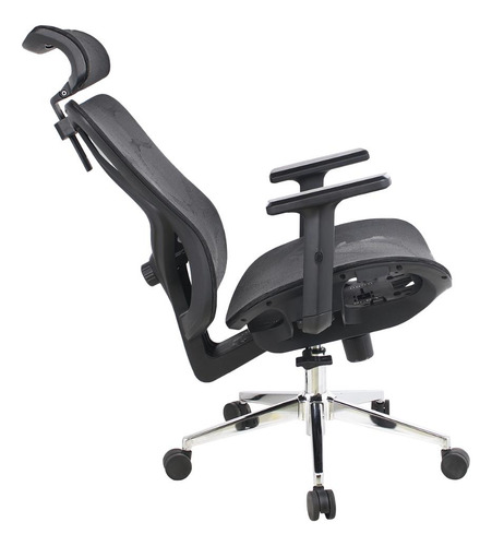 Cadeira De Escritório Dr. Office Ergo Mesh, Altura Ajustável Cor Preto Material Do Estofamento Malha
