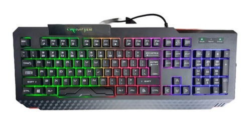 Teclado Gamer Retroiluminado Rgb Game Alambrico Fijo Usb 2.0