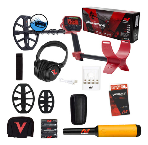 Minelab Vanquish 540 Pro Pack Detector Con 2 Bobinas Y Punt.