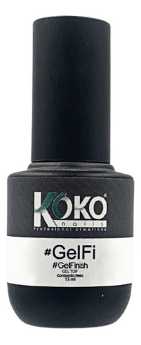 Gel Top Coat Finish, #gelfi Esmalte Para Uñas. Koko Nails Color Transparente