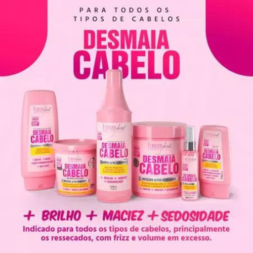 Forever Liss Desmaia Cabelo Shampoo 300ml E Máscara 200g