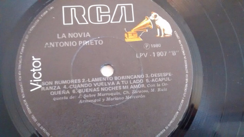 Vinilo Lp De Antonio Prieto -la Novia -(u1159