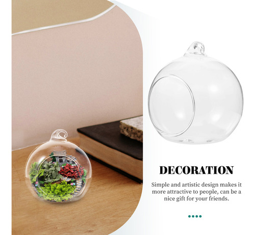 Maceta Colgante De Cristal Transparente Para Terrario, 12 Un