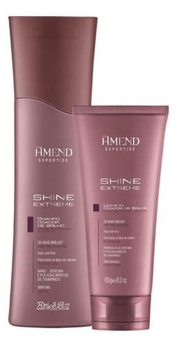 Amend Kit Shampoo E Leave-in Shine Extreme Doador De Brilho