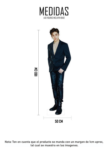 Figura Coroplast Base Rígida Tamaño Real Bangchan 180cm Negro