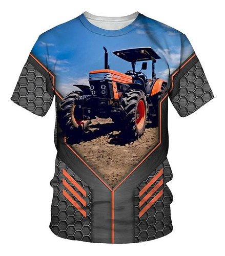 Playera Masculina Fendt Tractor Impresión 3d Manga Corta