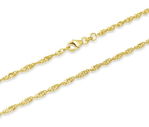 Imagen 2 de 8 de Cadena De Oro 18k Collar Singapur 40 Cm 1 Gr Mujer Hombre