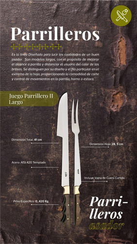 Imagen 2 de 9 de Conjunto Artesanal Parrillero L