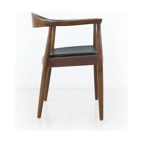 Silla Glasgow Estructura De La Silla Marrón Oscuro Asiento Negro