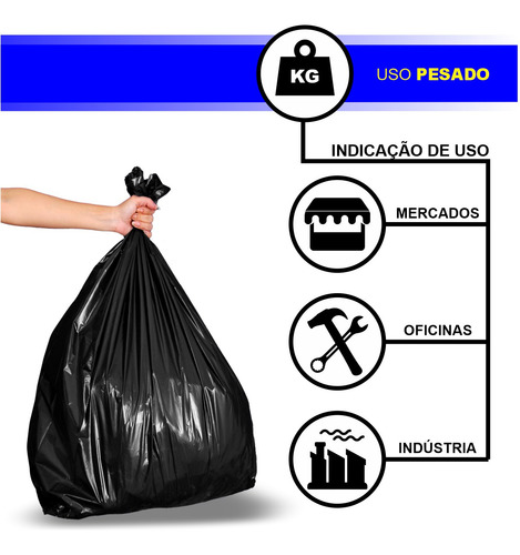 Saco Lixo Linha Reforçada 100 L 80 Unds Uso Latão Versátil