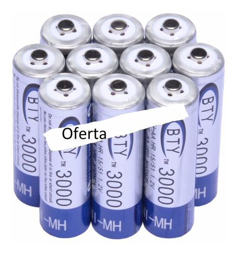10pcs X Aaa 3a 1000mah Baterías Recargables Iphone5 Oferta