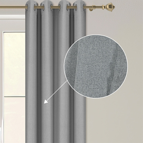 Cortinas Blackout Largas Tejida Hogar 275x216cm 2 Piezas