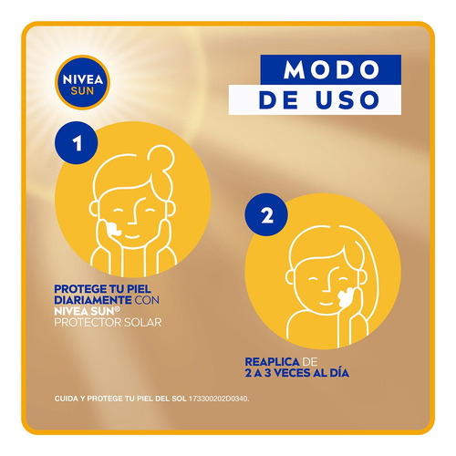 Protector Solar Facial Nivea Sun Control De Brillo Fps50+