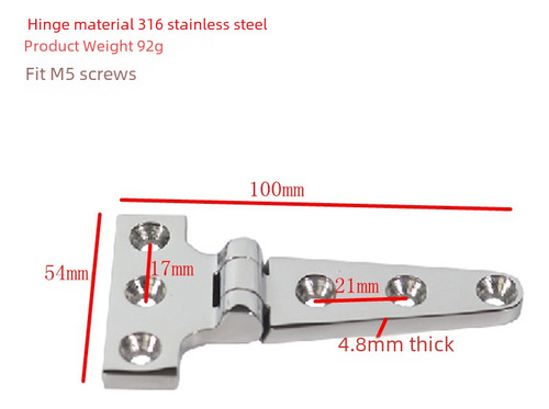 2 Peças De 152* 75* 4,5 Mm Com 14 Parafusos M5* 20 - Aço Ino