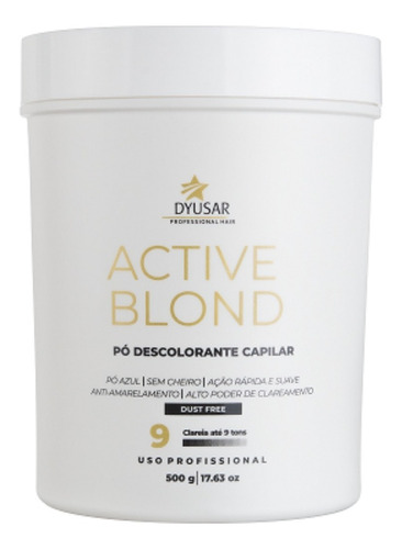 Kit Pó Descolorante Capilar Active Blond Dyusar Professional  Pó Descolorante Active Blond DYUSAR Blue tom blonde