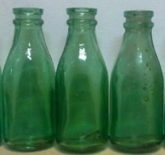 Lote De 3 Antiguas Minibotellitas De Leche Vacias (Usado)