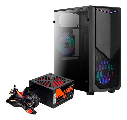 Gabinete De Pc Gamer Aerocool Tomahawk-a Con Fuente Lnz650