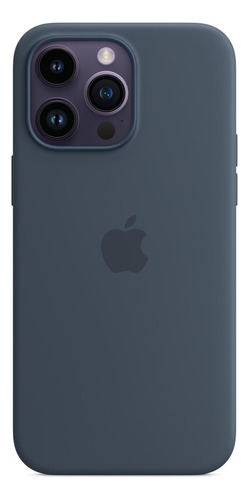 Funda Iphone 15 Pro Max Silicona +vidrio Templado De Regalo! Azul Oscuro Lisa