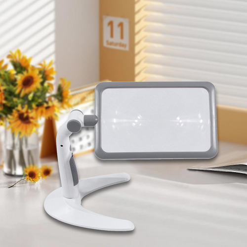 Lupa Com Luz Led Para Artesanato E Leitura Diária
