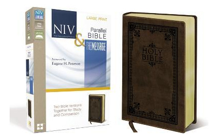 Libro Niv, The Message, Parallel Bible, Large Print, Leat...