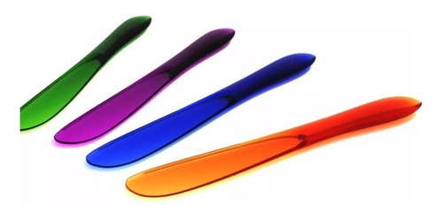 Imagen 4 de 9 de 200 Cucharas + 200 Untadores Plástico Acrílico Pastel Oferta