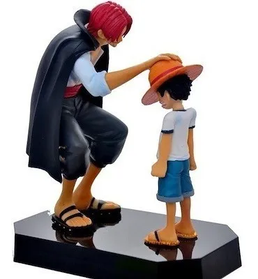 18cm One Piece LUFFY and SHANKS Anime Action Figure Toys 