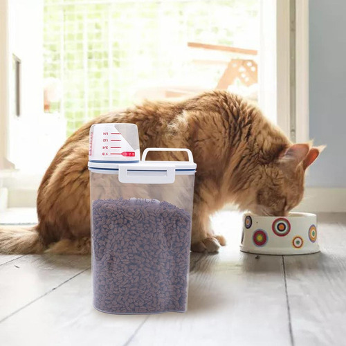 Recipiente De Almacenamiento De Comida Para Gatos Y Mascotas