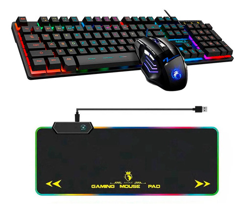 Kit Gamer Imice An-300 Teclado + Mouse + Mousepad Rgb 80x30