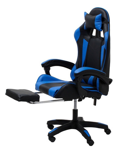 Silla Gamer Ergonómica Regulable Y Con Giro 360º Rx-5000 Color Azul