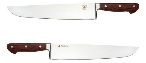 Cuchillo Cocinero 30 Cm Stolberg Acero Inox Madera Color Plateado