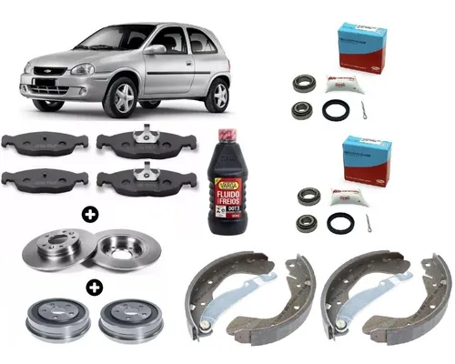 comprar Kit Disco + Pastilha + Tambor + Sapata +rolamento Corsa 2001