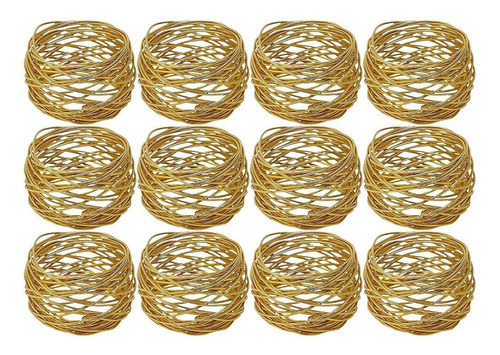 X 12pcs Servilletero Anillo Malla Servilletero Para Banquete