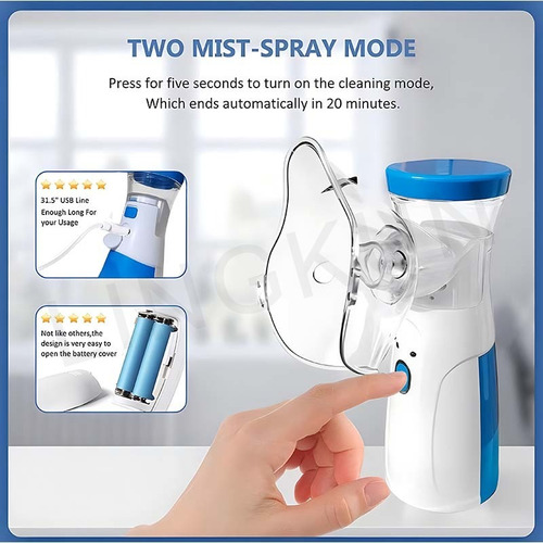 Nebulizador Inhalador Portátil Recargable