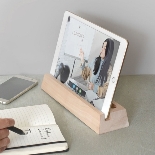 Imagen 7 de 7 de Soporte Organizador De Escritorio Woodesk Madera Home Office