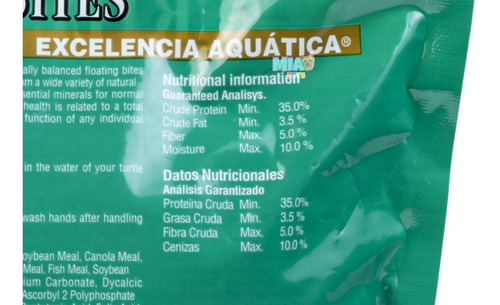 Imagen 2 de 6 de Alimento De Tortugas Y Reptiles En Bolitas Turtle Bites 350g