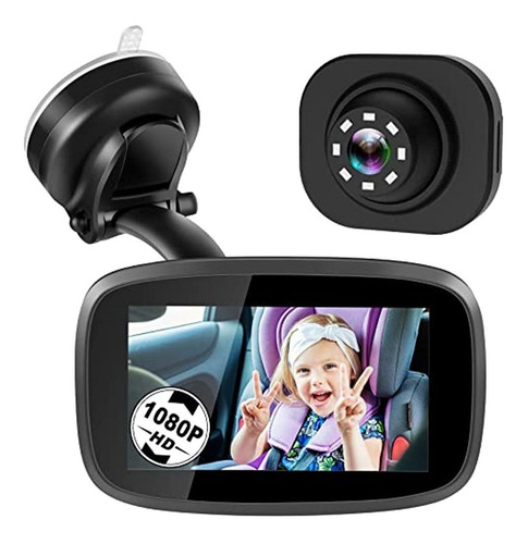 1080p Baby Car Mirror, Shybaby 4.3  Baby Car Camera Monitor 