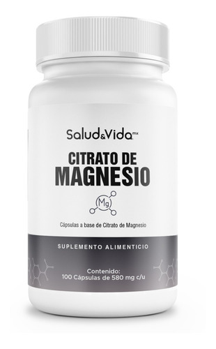 Citrato De Magnesio 500mg 100 Capsulas