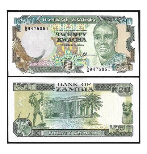 Grr-billete De Zambia 20 Kwacha 1989 - 1991, Antílope