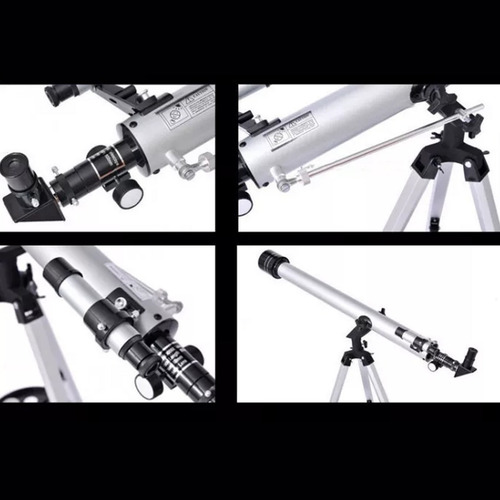 Telescópio Astronômico Refrator Luneta 675x 900mm Aluminio