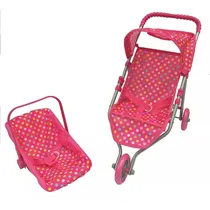 Comprar Kit Cochecito Muñeca 3 Ruedas Y Mecedora Dreams Laly