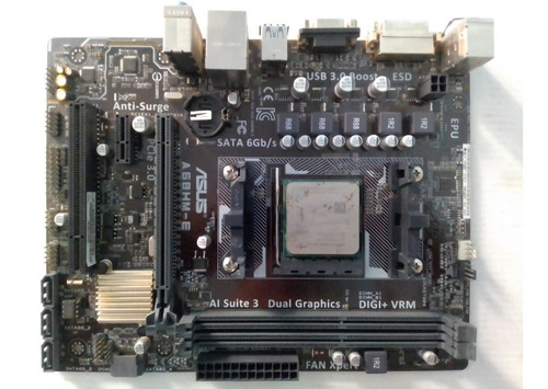 Placa Socket Fm2/fm2+ A68hm-e Asus A10/a8/a6/a4 Para Pc (Usado)